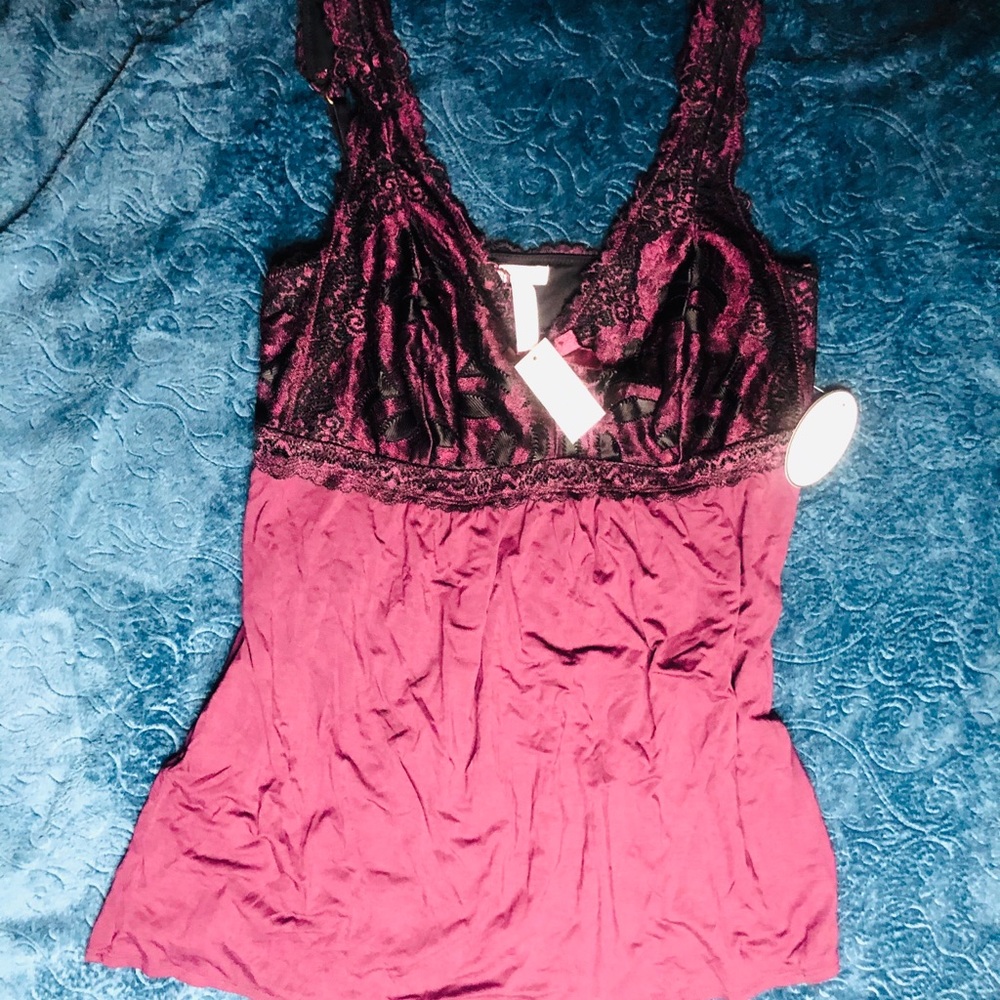 Soma Intimates Purple & Black Lace Nightie: Large